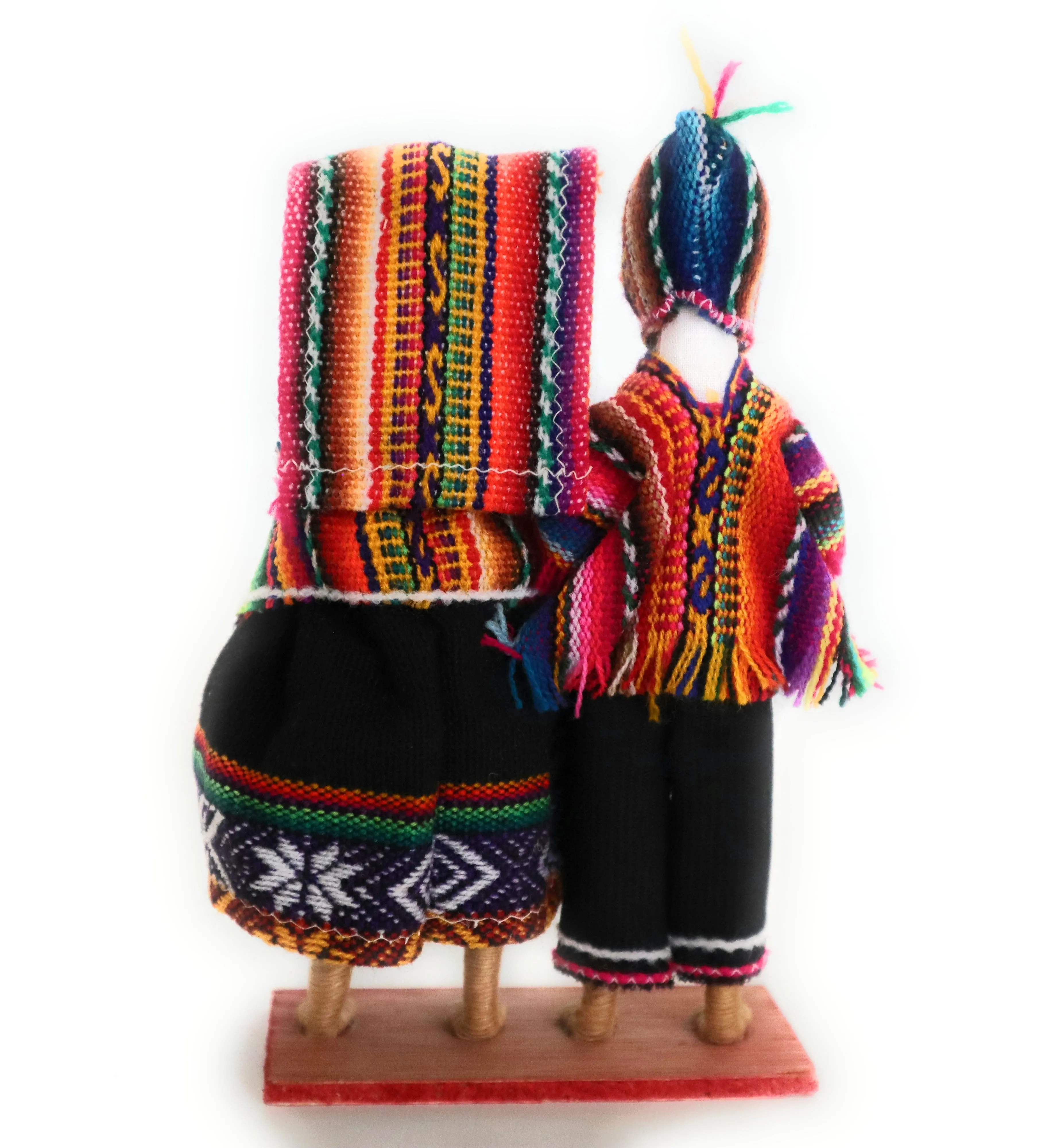 Cholitos Figurines Dolls Peruvian Folk Customs Maize Offering 6.5" Tall
