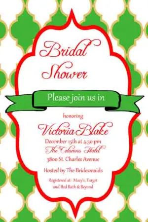 CHRISTMAS PATTERN CUSTOM INVITATION