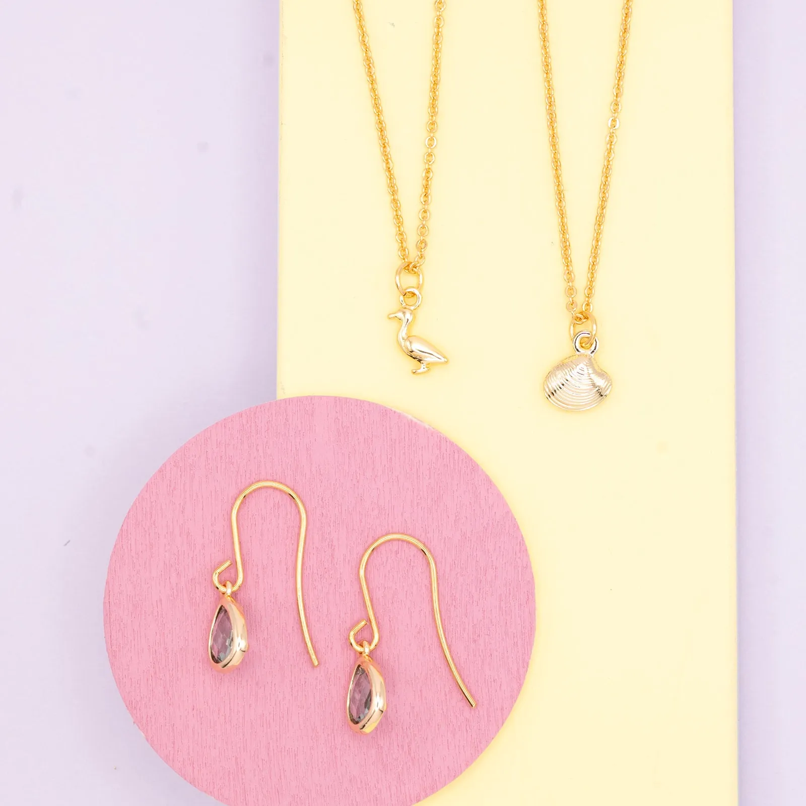 Clam Shell Mini Charm Necklace Beach Ocean Gift Giving