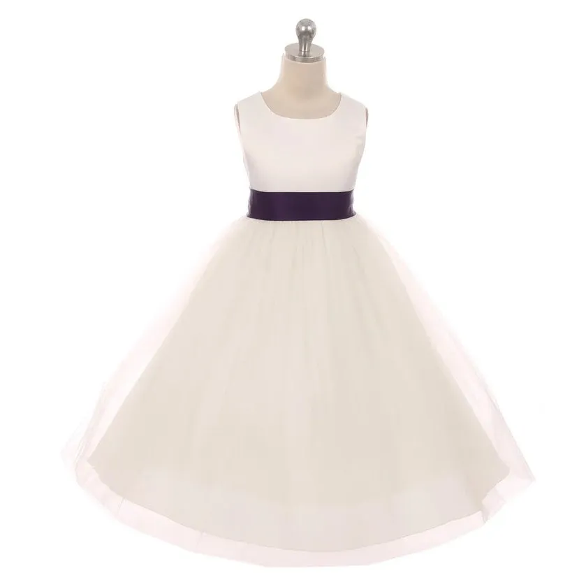 Classic Dolly Dress - Purple Sash