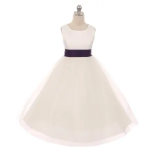 Classic Dolly Dress - Purple Sash