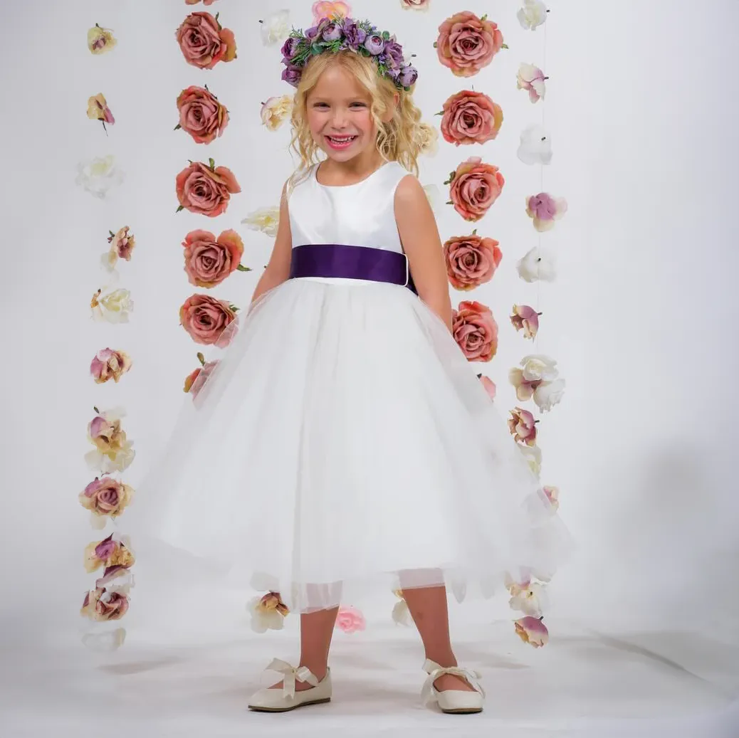 Classic Dolly Dress - Purple Sash