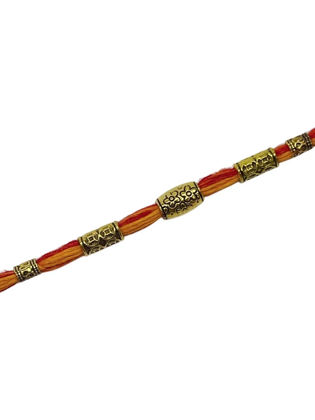 (Combo of 3) Simple Beautiful Beaded Rakhi Mauli Thread Rakhee For Raksha Bandhan
