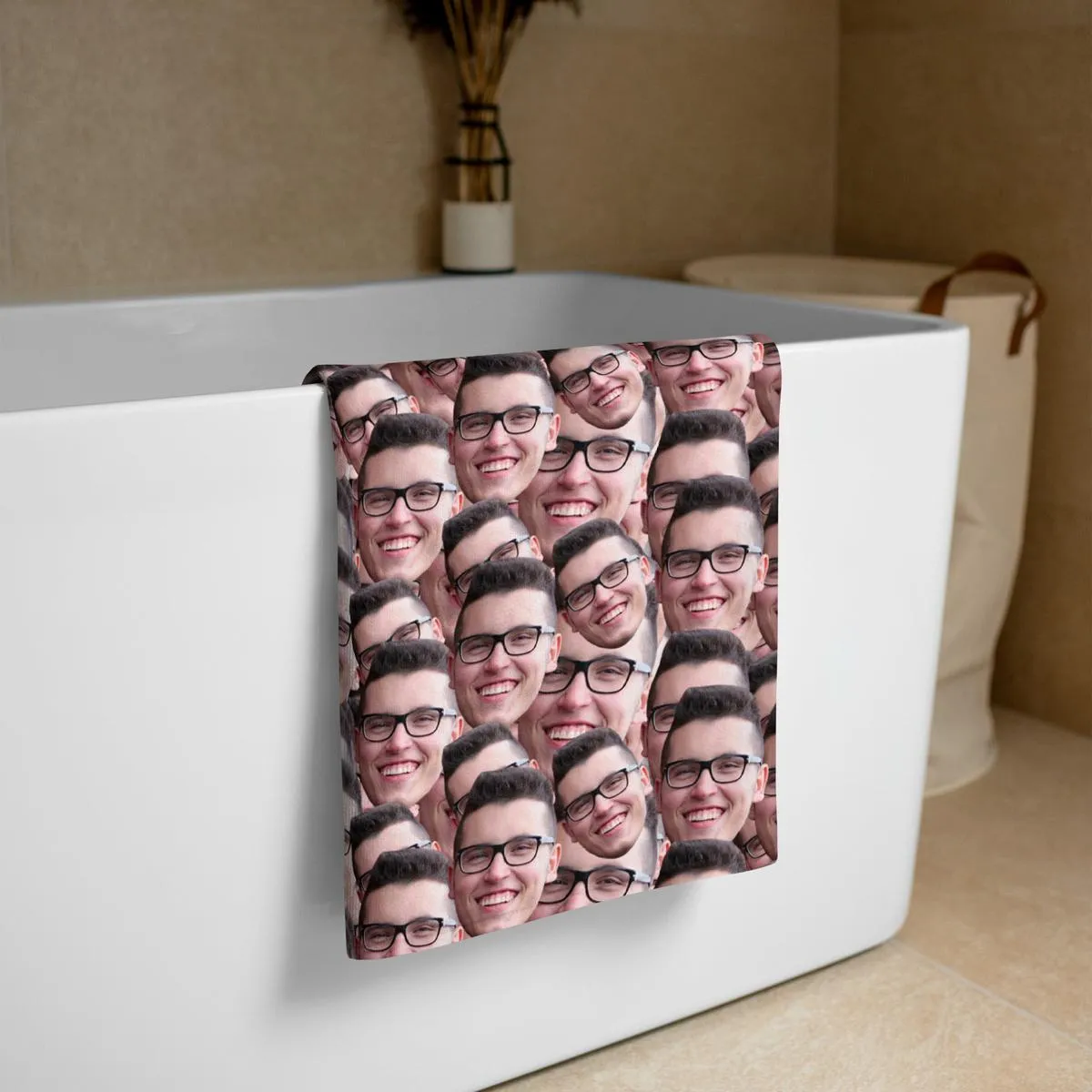 Crazy Faces Beach Towel