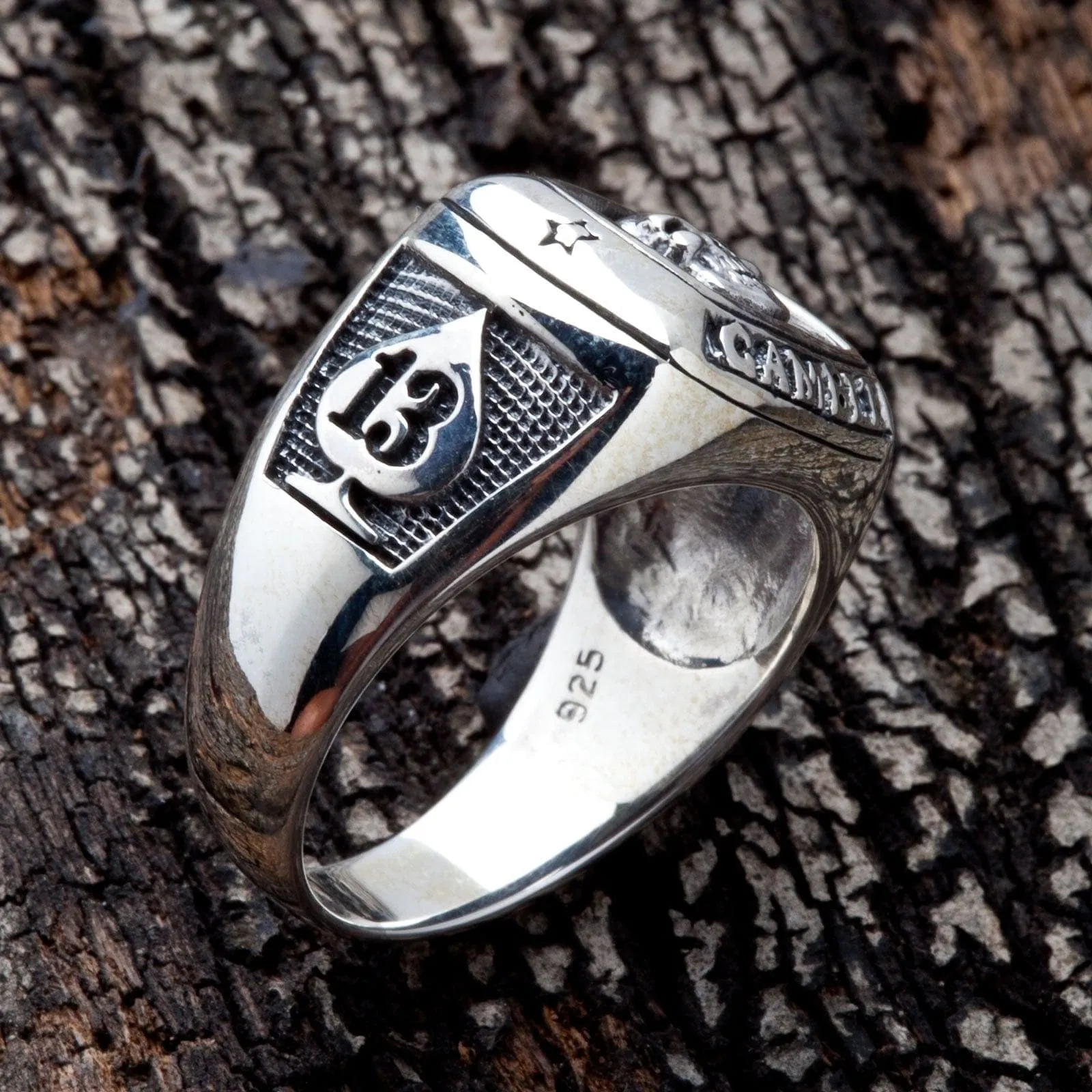 Crossbones Skull Gamble 925 Sterling Silver Ring