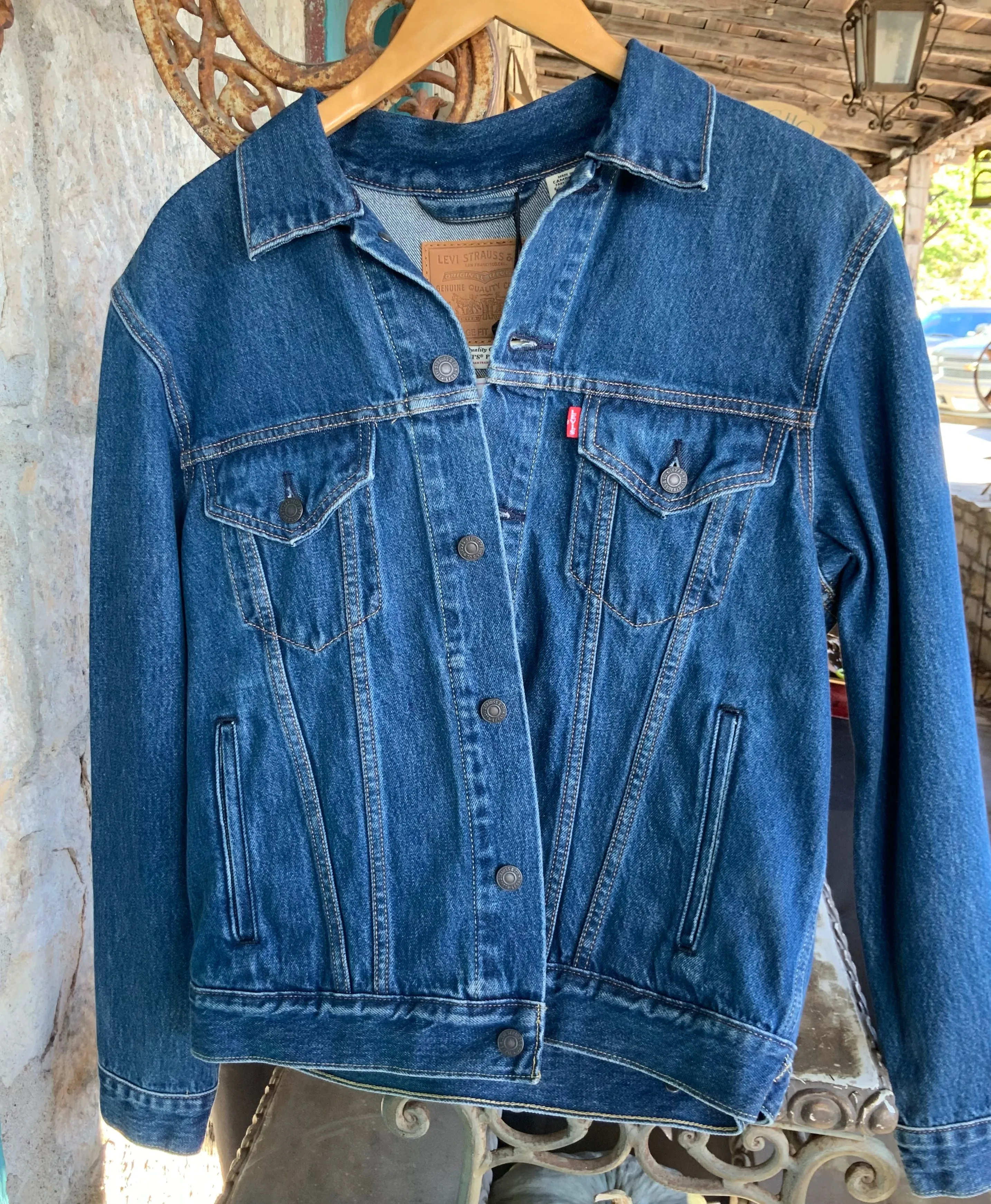 Custom Beaded Sun Denim Jacket