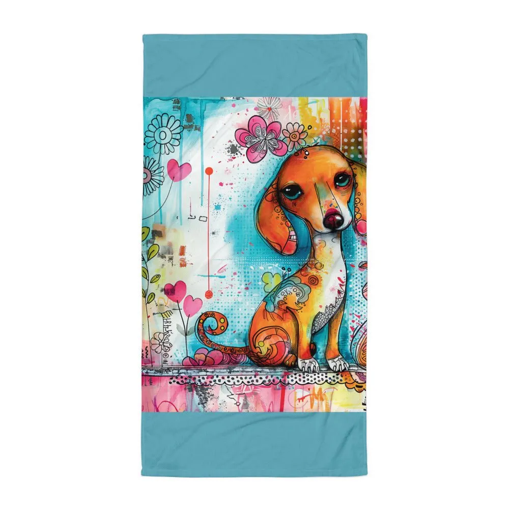 Dachshund Dog Beach Towel