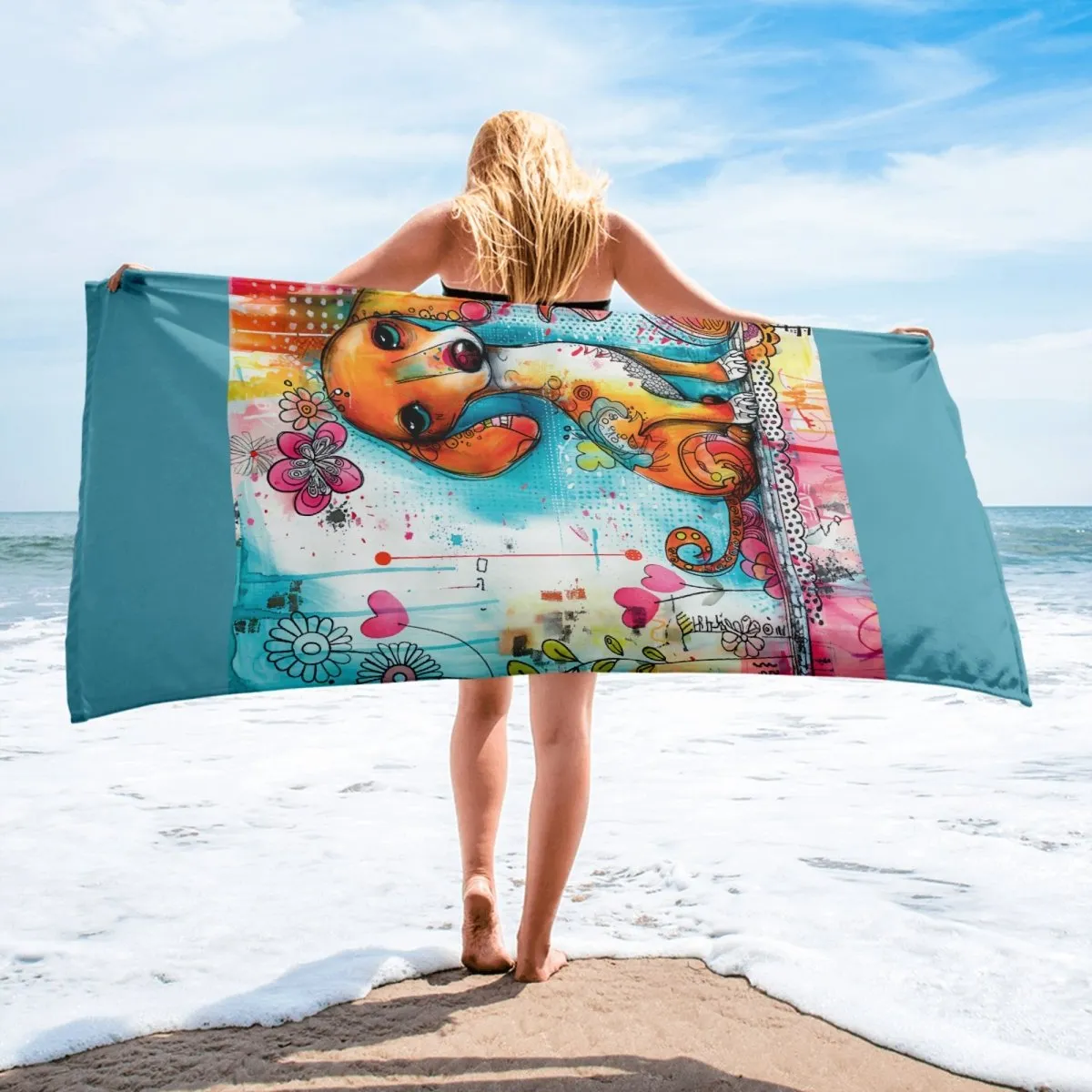 Dachshund Dog Beach Towel
