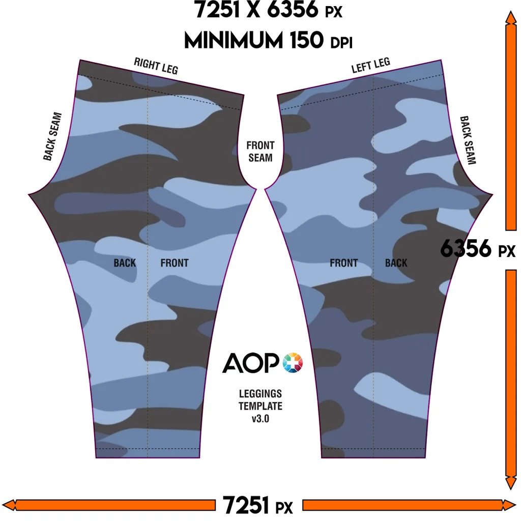 Dark Blues Camo Leggings