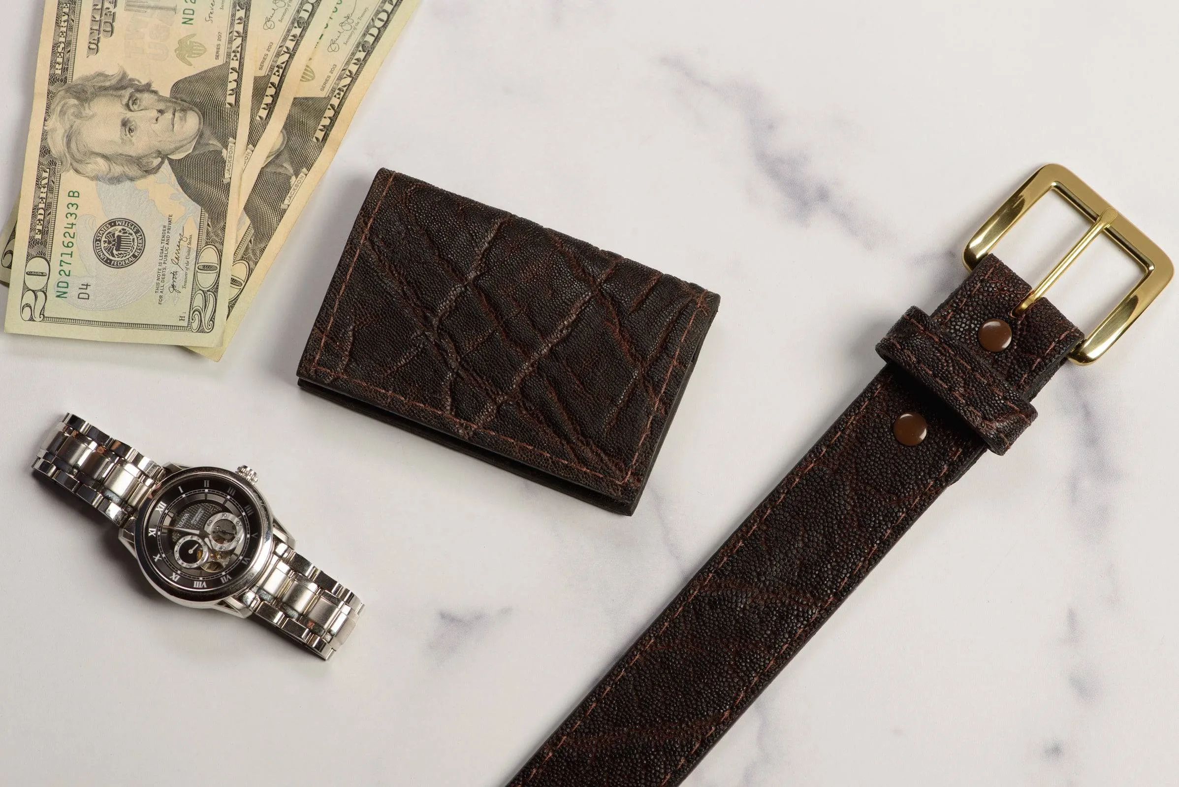 Dark Brown Elephant Credit Card & Business Card Wallet