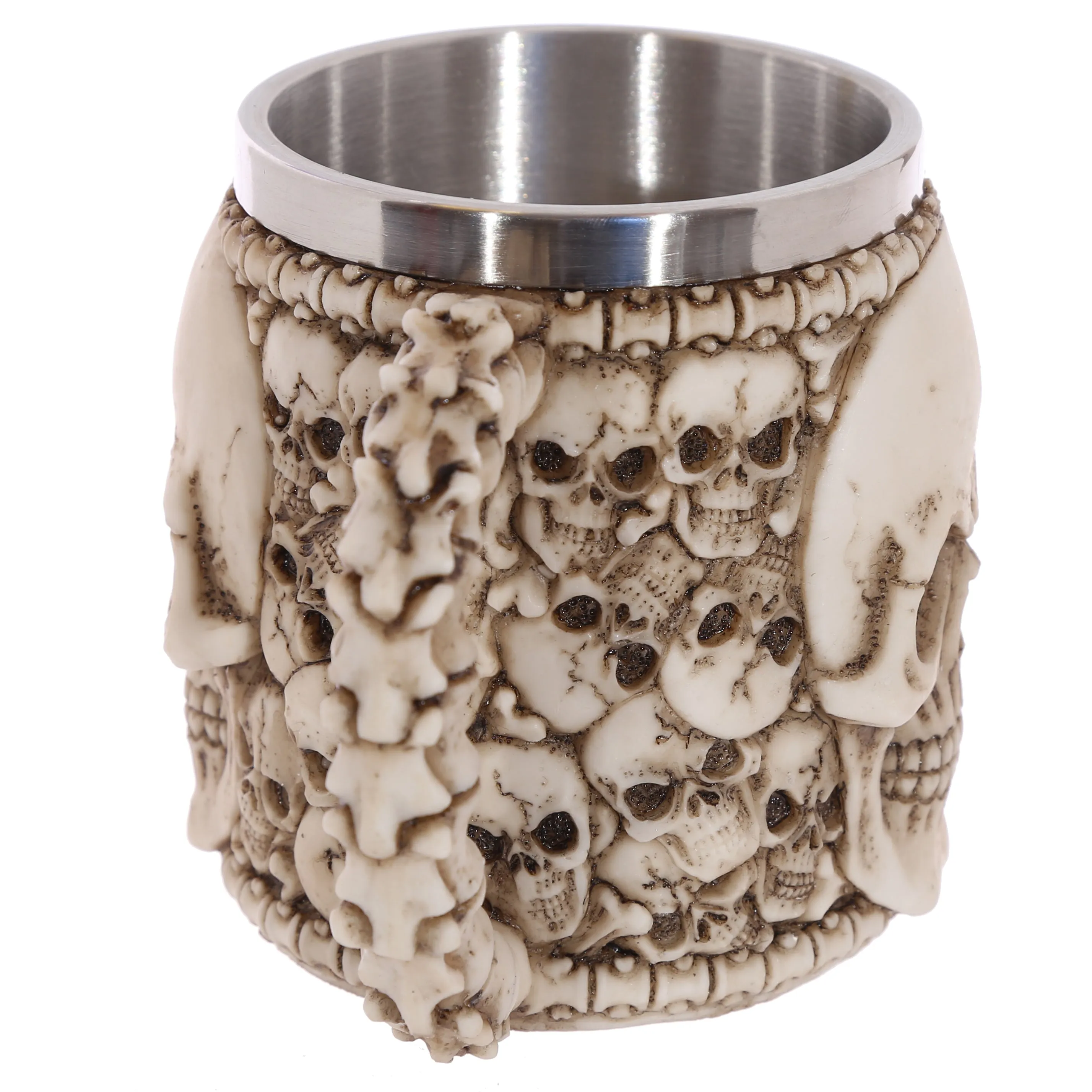 Decorative Multi Skull with Skull Emblem Tankard