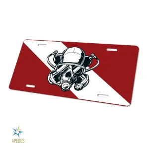 Diver Skull Decorative License Plate