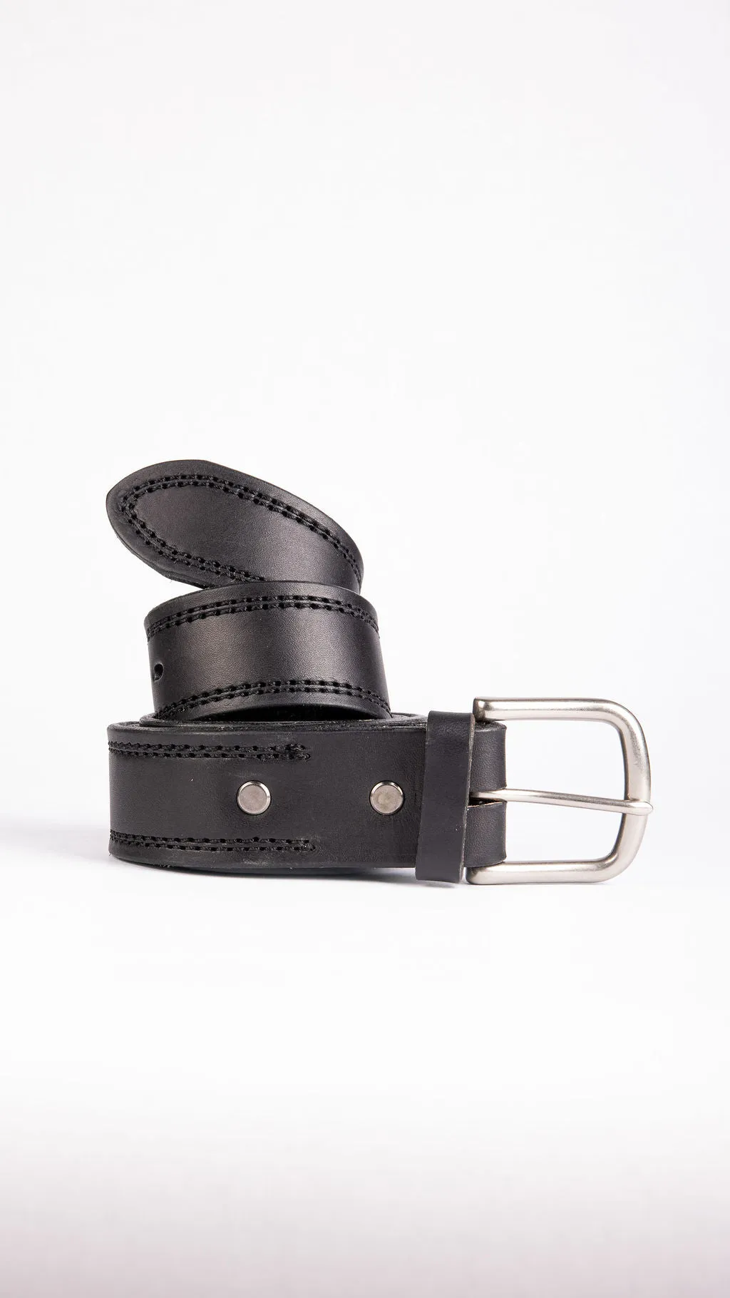 Double Stitched Black Belt