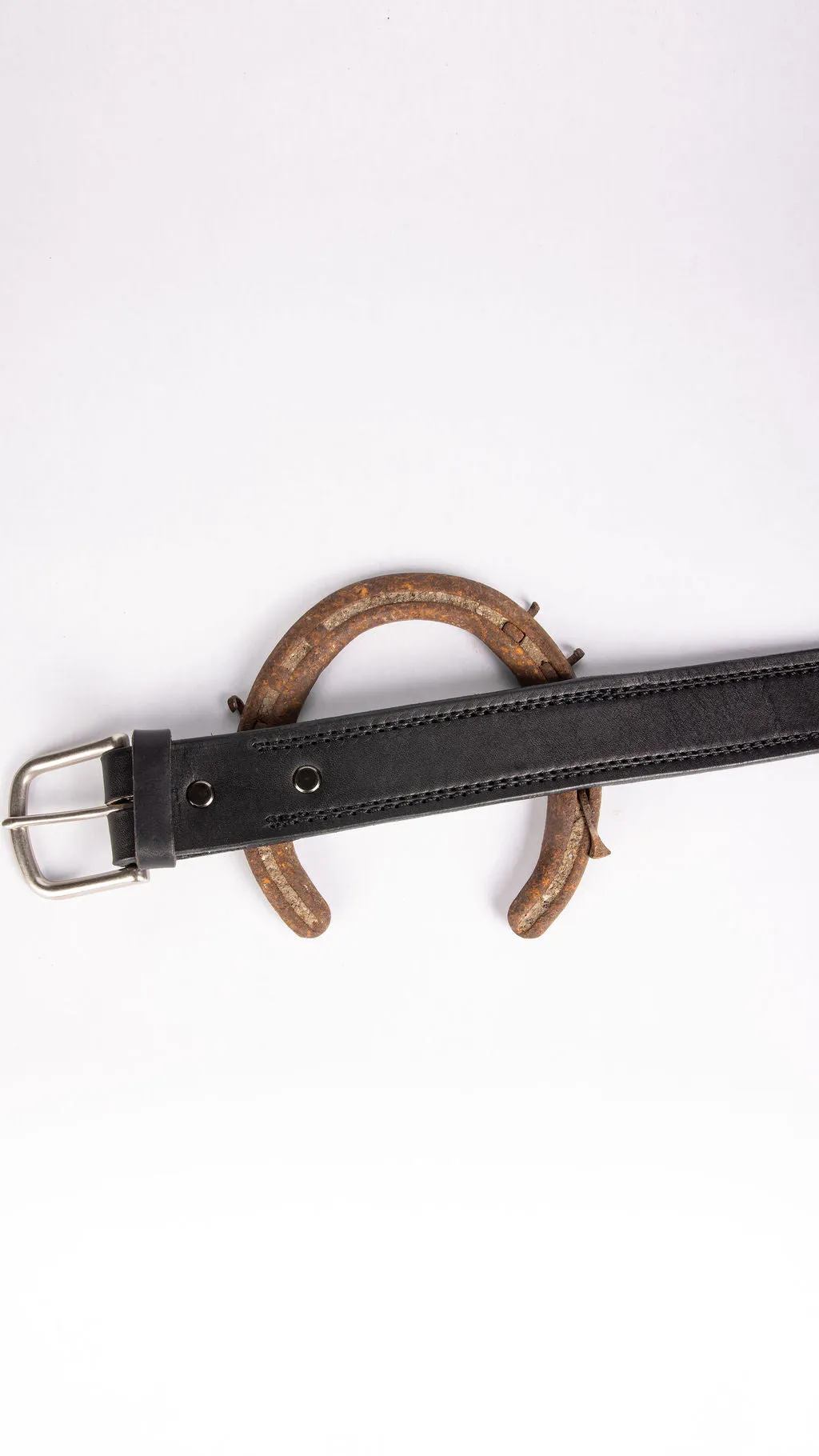 Double Stitched Black Belt