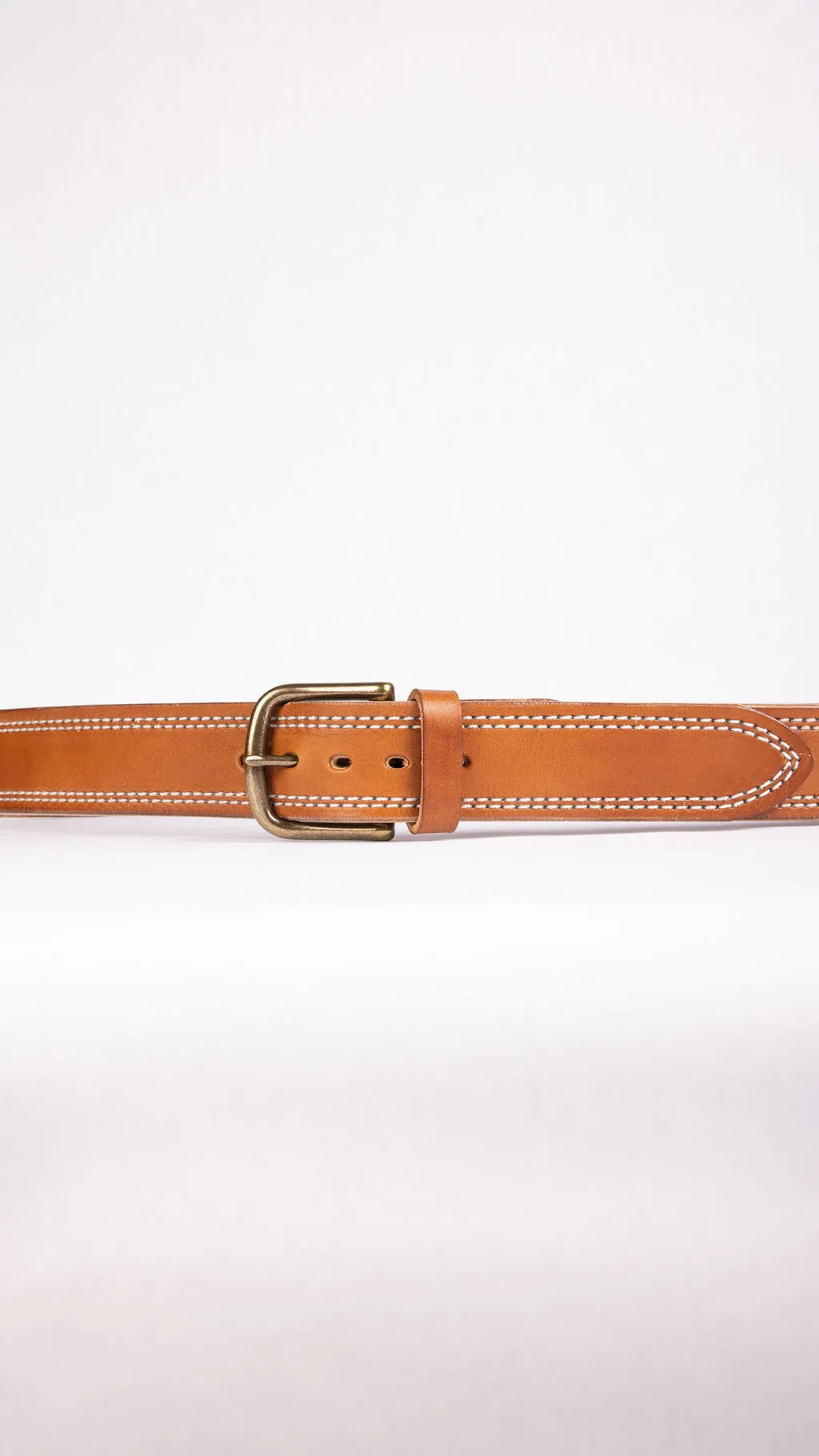 Double Stitched Buck Brown Belt