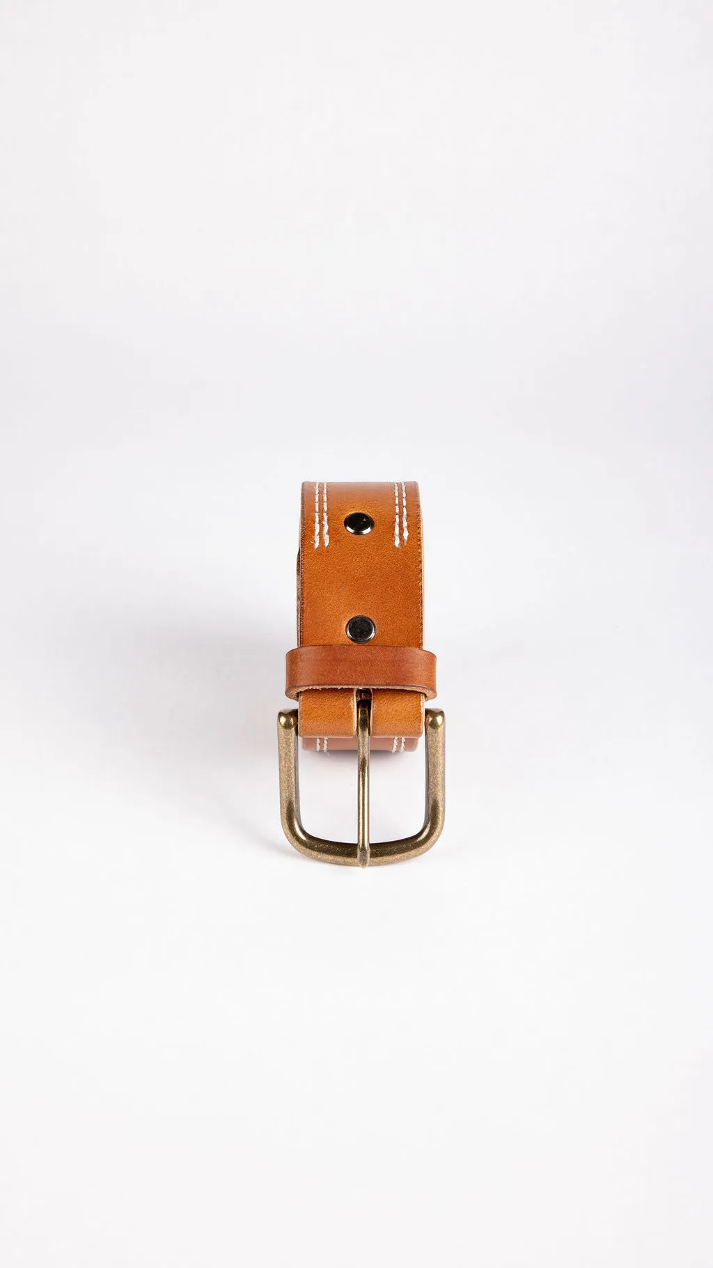 Double Stitched Buck Brown Belt