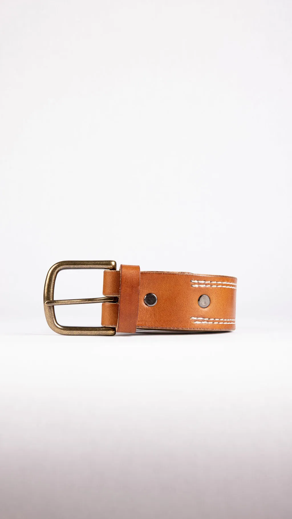 Double Stitched Buck Brown Belt