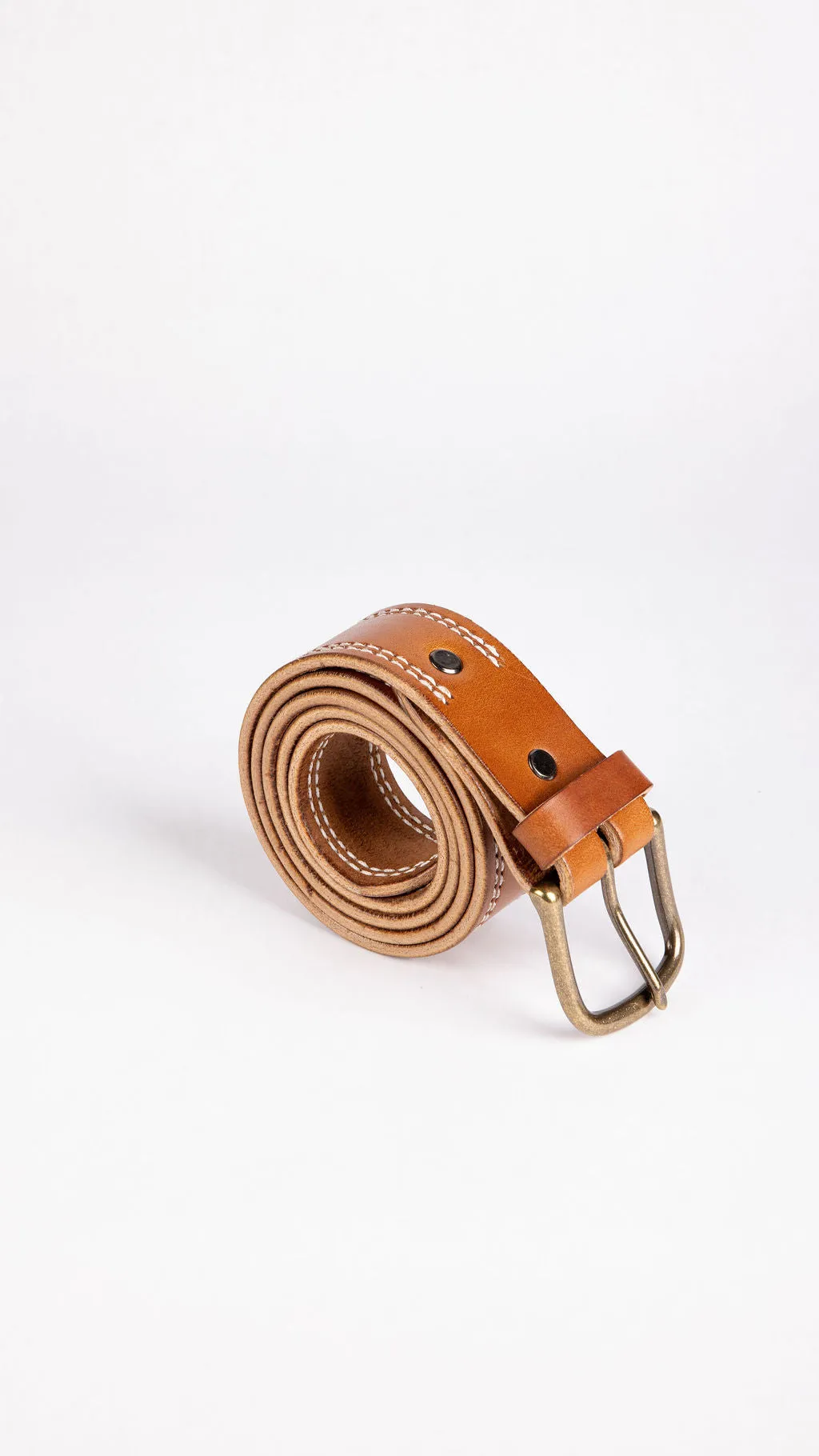 Double Stitched Buck Brown Belt
