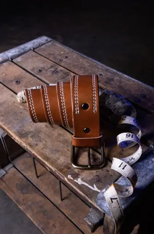 Double Stitched Buck Brown Belt