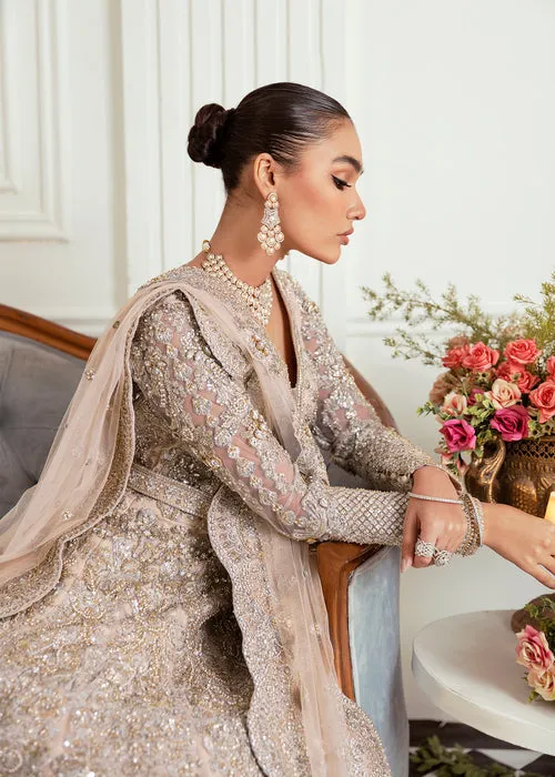 Embroidered Ivory Lehenga Bridal Wedding Dress #BN1221