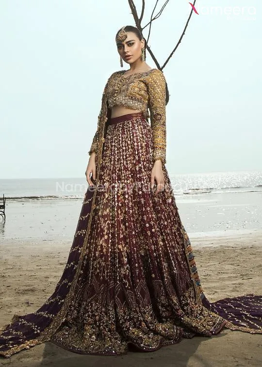 Embroidered Lehenga Choli Pakistani Bridal Dress #BS42