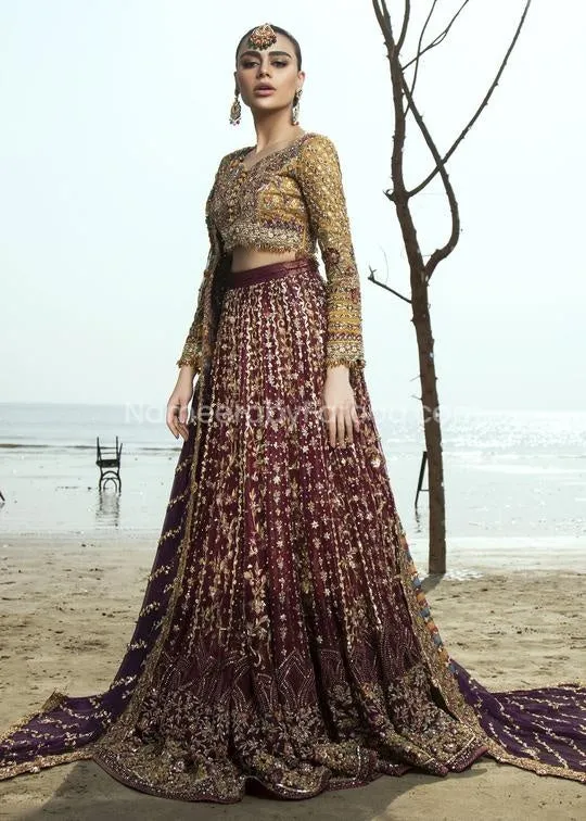 Embroidered Lehenga Choli Pakistani Bridal Dress #BS42