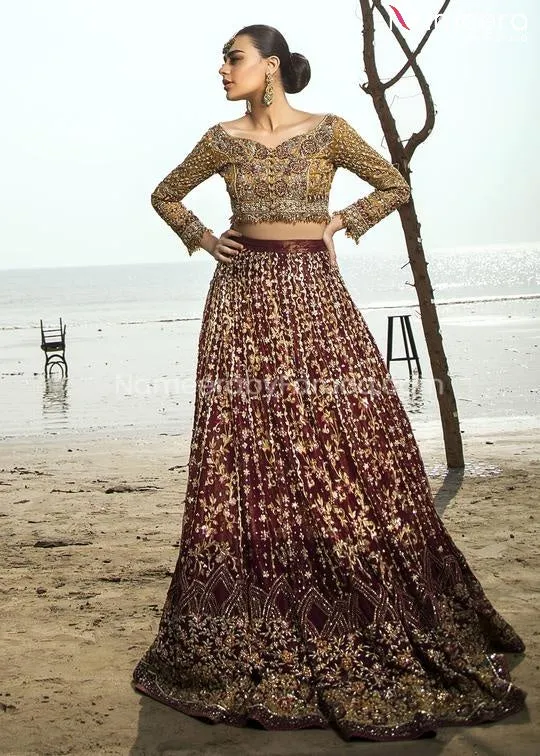 Embroidered Lehenga Choli Pakistani Bridal Dress #BS42