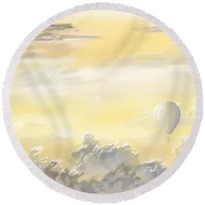 End Of The Day - Round Beach Towel