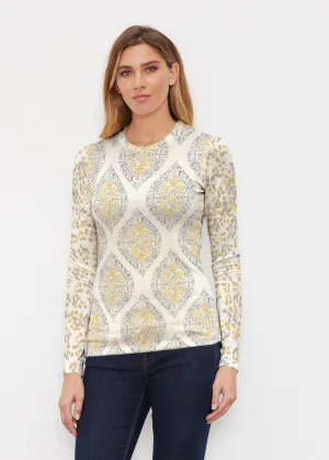 Etched Motif (8014) ~ Butterknit Long Sleeve Crew Top