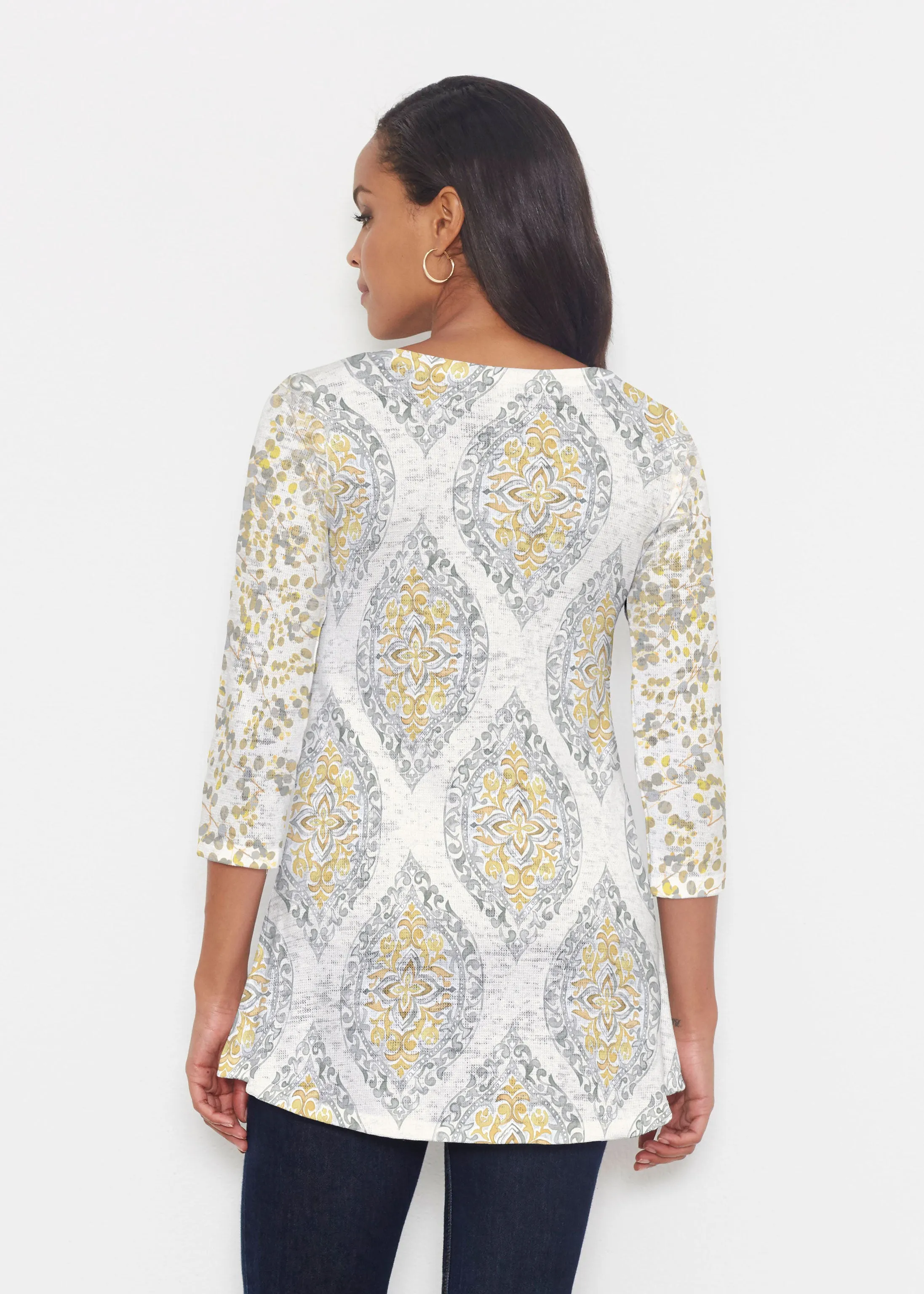 Etched Motif (8014) ~ Katherine Hi-Lo Thermal Tunic