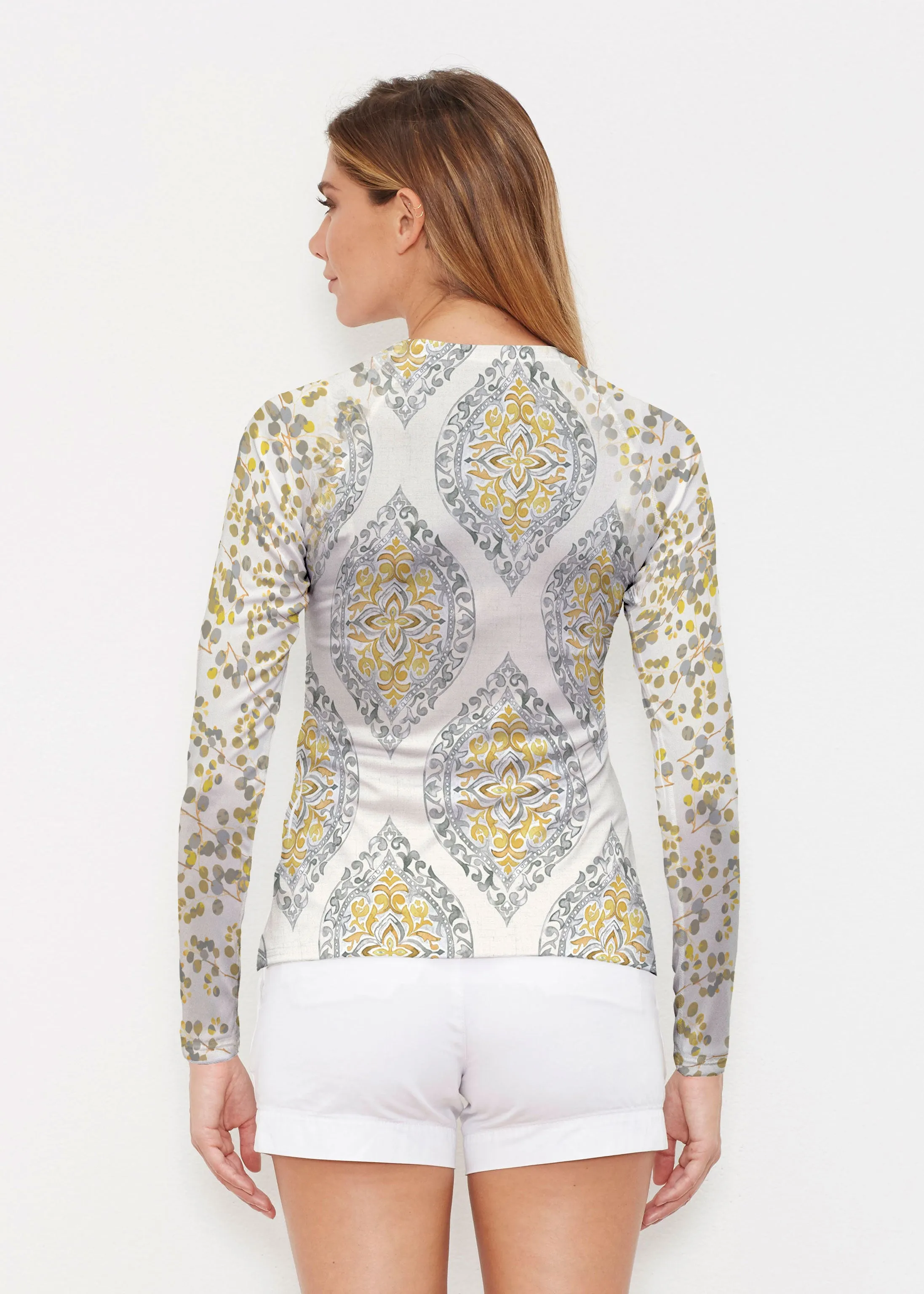 Etched Motif (8014) ~ Long Sleeve Rash Guard