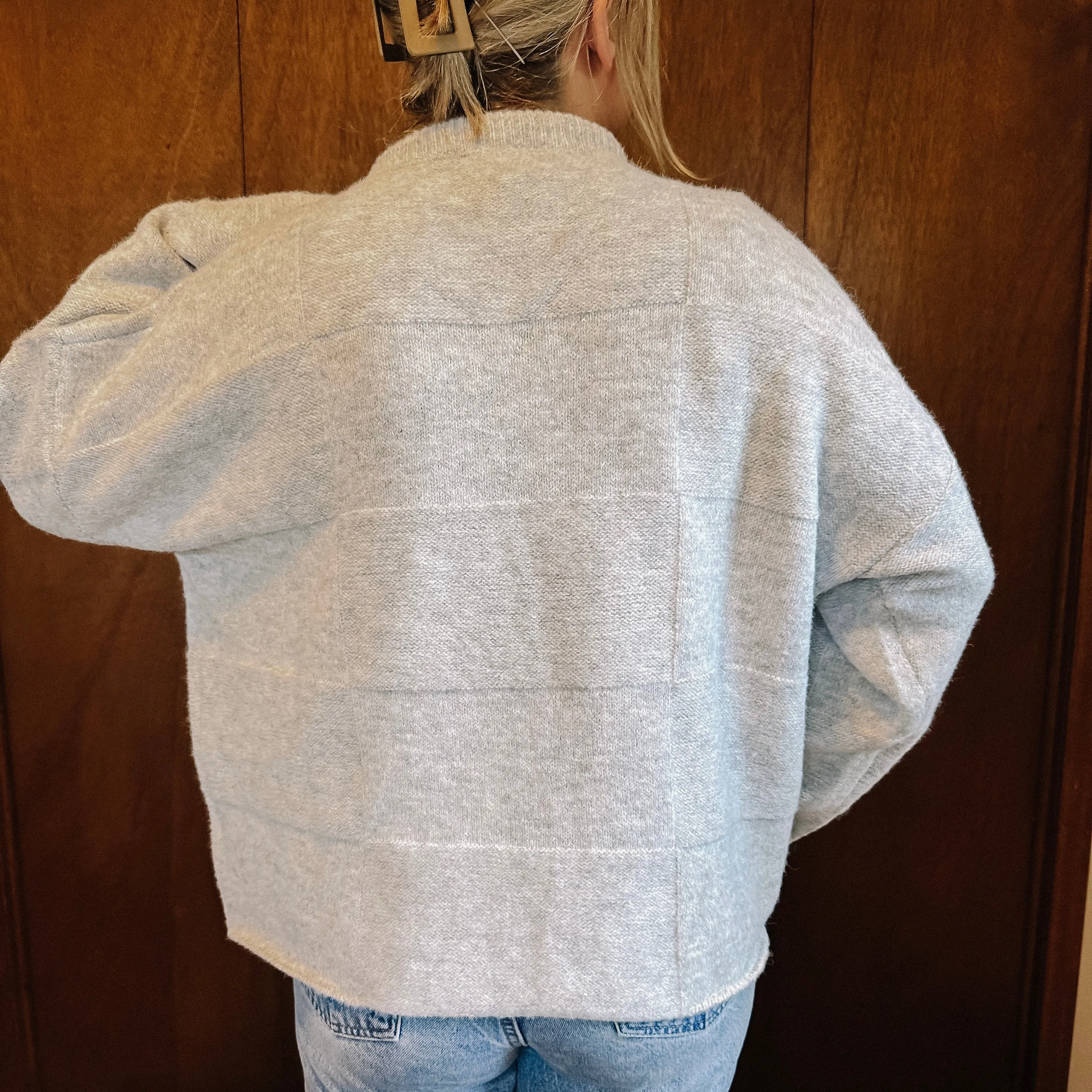 Fall Capsule Mock Neck Sweater - Heather Grey