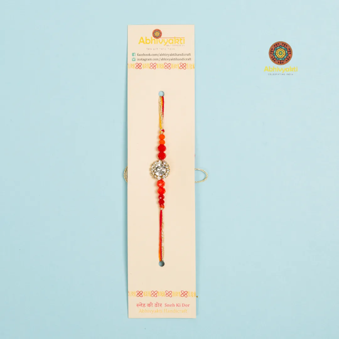 Fancy Beaded Rakhi- Send to India