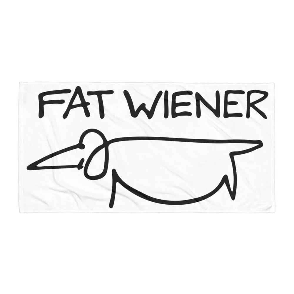FAT WIENER BEACH TOWEL