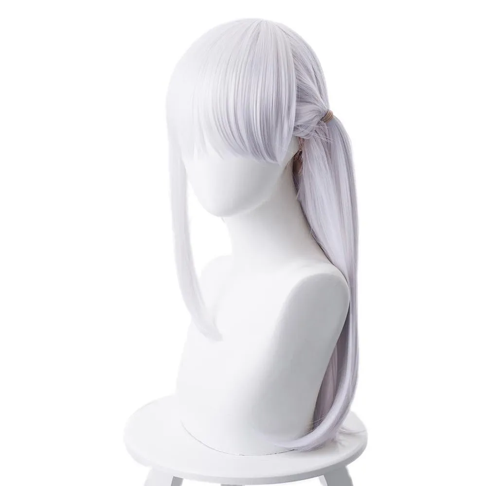 FGO Fate Grand Order Kama 55cm Long Silver Halloween Cosplay Wigs