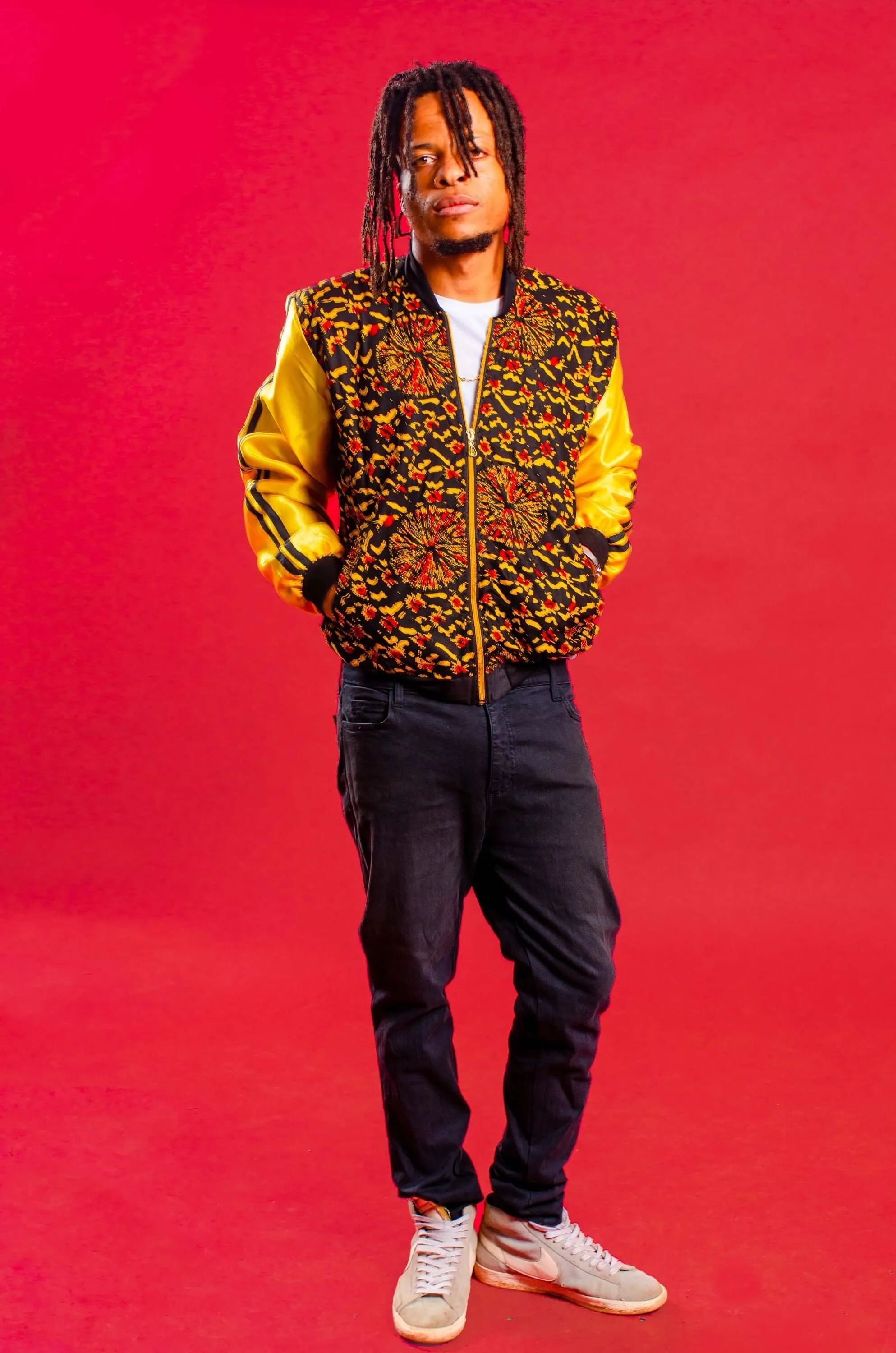 Firework Gold African Print Jacket