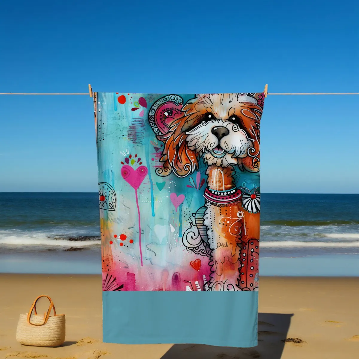 Fluffy Dog Beach Towel