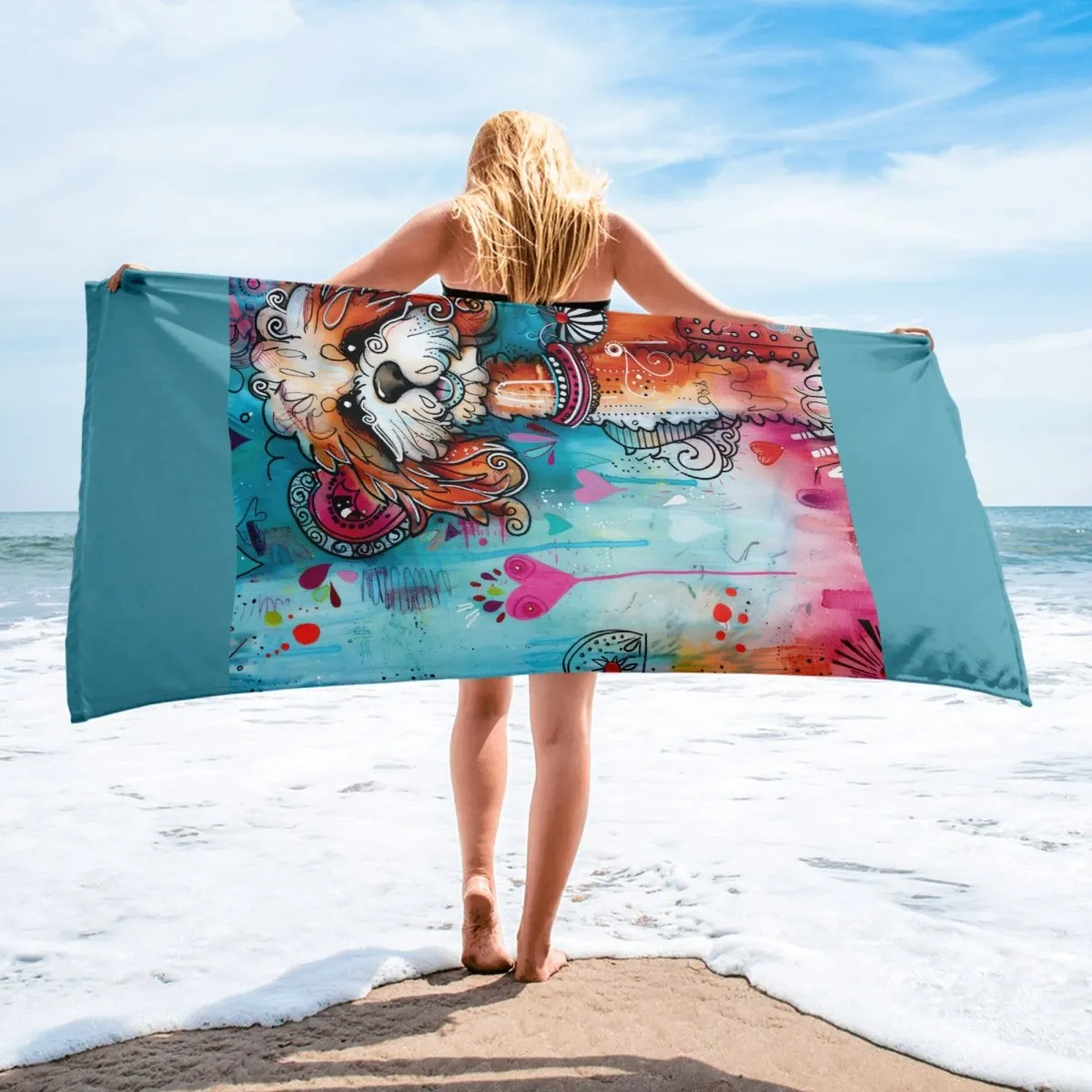 Fluffy Dog Beach Towel