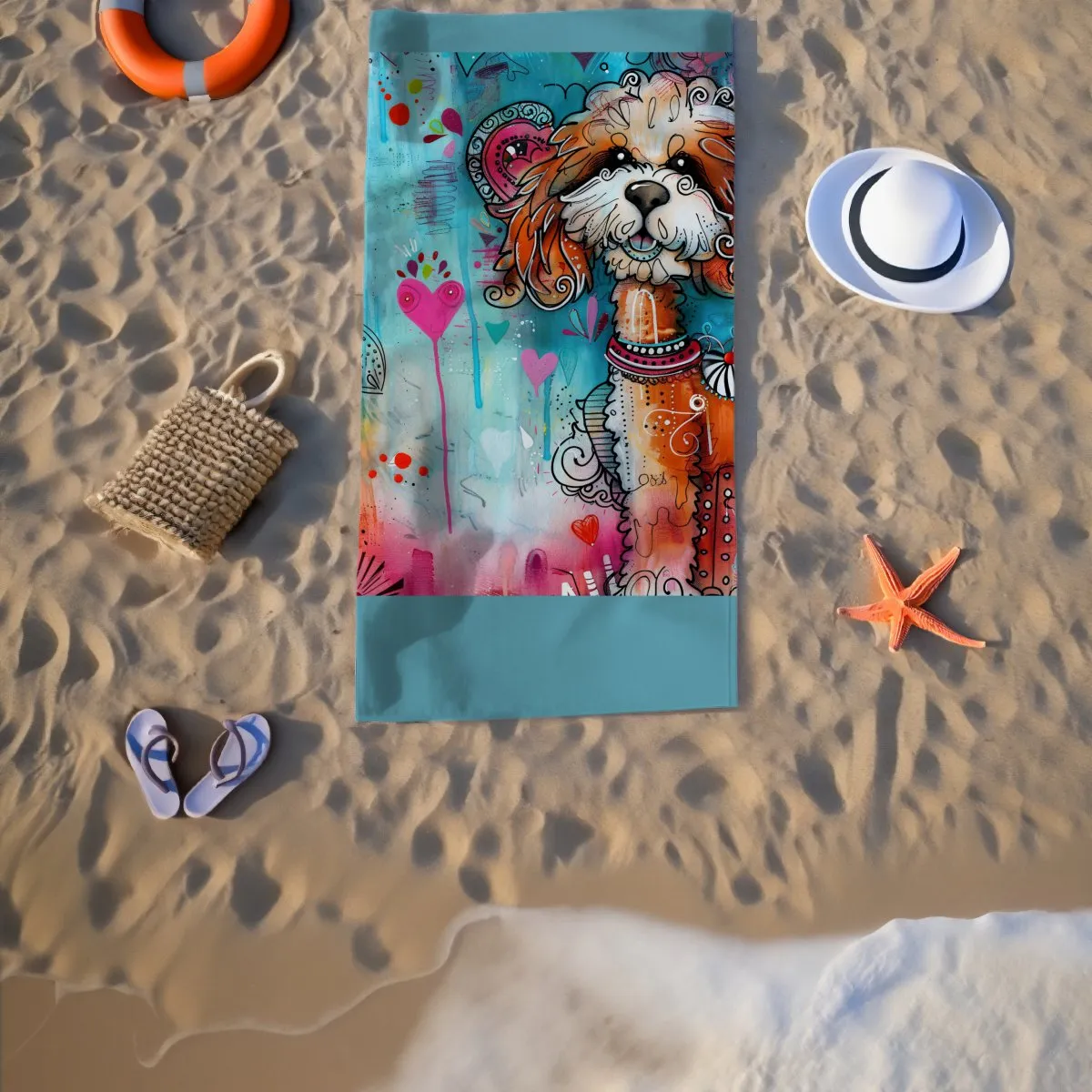 Fluffy Dog Beach Towel