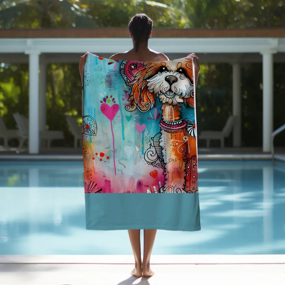 Fluffy Dog Beach Towel