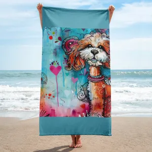 Fluffy Dog Beach Towel