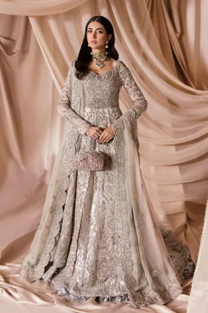 French Satin Lehenga Gown Pakistani Wedding Dresses