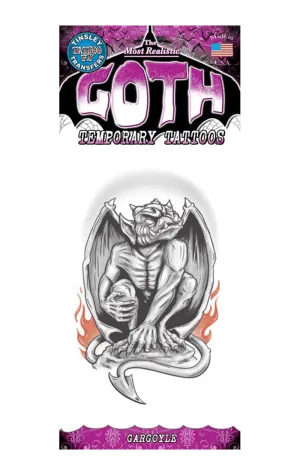Gargoyle Goth Tattoo Transfer