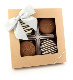 Gift Box of 4 Classic Assortment of Chocolate Covered Oreos - 3pcs
