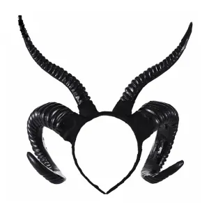 Gothic Black Antelope Horns