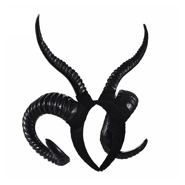 Gothic Black Antelope Horns