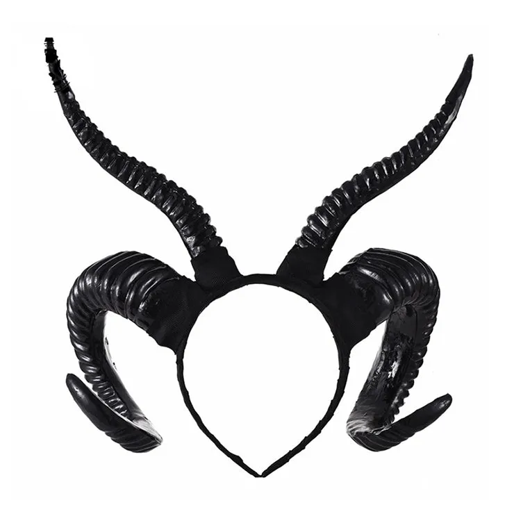 Gothic Black Antelope Horns