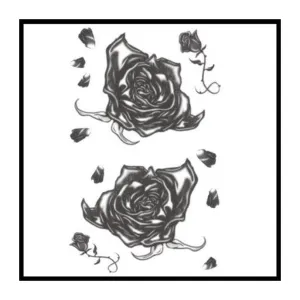 Gothic – Black Roses – Temporary Tattoo