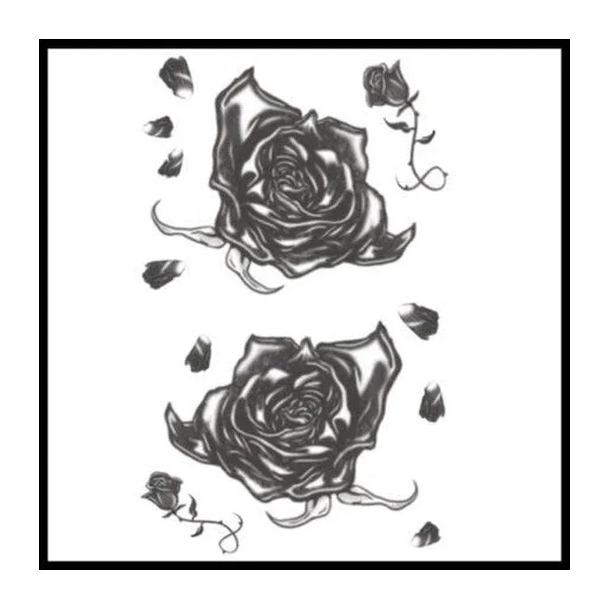 Gothic – Black Roses – Temporary Tattoo