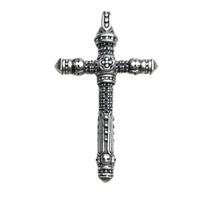 Gothic Cross with Diamond Sword Pendant